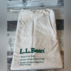 L. L. Bean Vintage Muslin Drawstring Storage Bag for Comforter 27”x 27” BAG Only